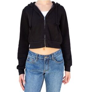 Brandy Melville Crystal Hoodie in Black